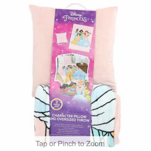 Jay Franco Character Pillow & Throw Set, Princess - Picture 7 of 8